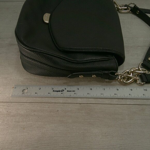 Kate Spade Alecia Mulberry Street Black Pebbled Leather Old Money Crossbody Bag - Picture 7 of 12